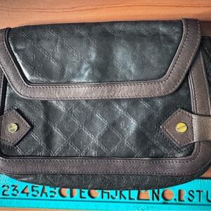 L.A.M.B. Quilted Black and Brown Wristlet